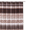 Roca 72 Inch Shower Curtain Coffee Brown Striped Printing Button Holes By Casagear Home BM293447