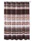 Roca 72 Inch Shower Curtain, Coffee Brown Striped Printing, Button Holes By Casagear Home