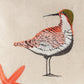 Vira 20 Inch Throw Pillow Hand Embroidered Shorebirds Canvas and Linen By Casagear Home BM293457