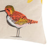 Vira 20 Inch Throw Pillow Hand Embroidered Shorebirds Canvas and Linen By Casagear Home BM293457