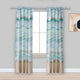 Vira Curtain Panels | 63" | Ocean Waves & Sand Print | Rod Pockets