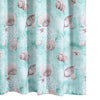 Logan 72 Inch Shower Curtain Coastal Light Blue Conch Shells Print By Casagear Home BM293460