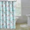 Logan 72 Inch Shower Curtain Coastal Light Blue Conch Shells Print By Casagear Home BM293460