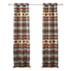 Tagus 84 Inch Window Curtains, Southwest Motifs, Grommets, Microfiber By Casagear Home