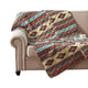 Tagus 60 Inch Throw Blanket, Natural Southwest Patterns, Machine Quilted By Casagear Home