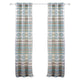 Kiev 84 Inch Window Curtains, Microfiber Blue Southwest Design, Grommets By Casagear Home