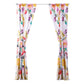 Minsk 84 Inch Window Panel Curtains, Bright Flower Patterns, Vibrant Colors By Casagear Home