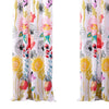 Minsk 84 Inch Window Panel Curtains, Bright Flower Patterns, Vibrant Colors By Casagear Home