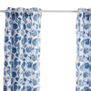 Riga 84 Inch Window Curtains, Blue Seashells Print, Microfiber, Rod Pockets By Casagear Home