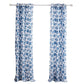 Riga 84 Inch Window Curtains, Blue Seashells Print, Microfiber, Rod Pockets By Casagear Home