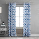 Riga Curtain Panels | 84" | Blue Seashells Print | Rod Pockets