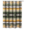 Jashua 72 Inch Shower Curtain, Southwest Style Yellow Stripes, Button Holes By Casagear Home