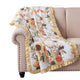 Kelsa Throw Blanket | 50 x 60 | Channel Quilted | Cotton Fill | Gold