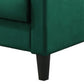 Oz 28 Inch Modern Accent Armchair with Foam Cushion Tufted Green Velvet By Casagear Home BM293509