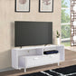 Jett 60 Inch TV Media Entertainment Console, 2 Drawers, 2 Shelves, White By Casagear Home