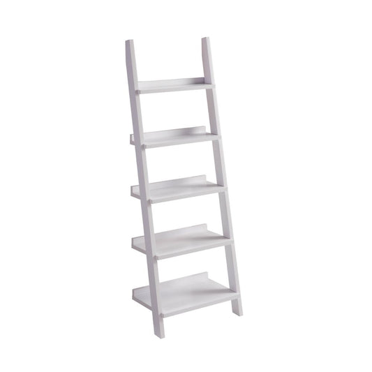 Iker Bookcase | 72" | 7 Shelves | Ladder Style | White