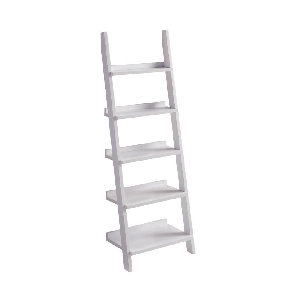 Iker Bookcase | 72" | 7 Shelves | Ladder Style | White