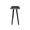 Chad 24 Inch Side End Table Dark Gray Acacia Wood Top Black Angled Legs BM293788