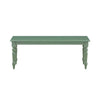 Irvin 48 Inch Modern Wood Dining Bench with Turned Legs Equestrian Green By Casagear Home BM293810