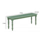 Irvin 48 Inch Modern Wood Dining Bench with Turned Legs Equestrian Green By Casagear Home BM293810