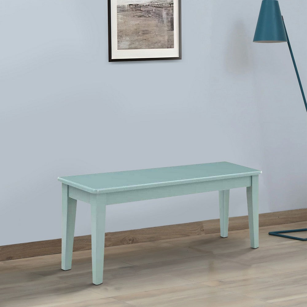 Bray Dining Bench | 44" | Tapered Legs | Teal Blue