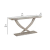 Kit 57 Inch Acacia Wood Console Table Cross Legs Gray By Casagear Home BM293819