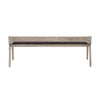 Kit 60 Inch Modern Dining Bench Padded Seat Curved Open Back Gray Brown By Casagear Home BM293823