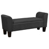 Storage Bench | 55" | Velvet Upholstery | Black