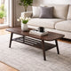 Gala Coffee Table | 47" | Bottom Shelf | Espresso Brown