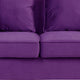 Zion 53 Inch Modern Loveseat Button Tufted Purple Velvet Nailhead Trim By Casagear Home BM293967