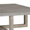 Lizi 52 Inch Square Coffee Table Hand Done Faux Concrete Finish Wood By Casagear Home BM294048