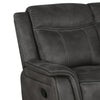 Tom 85 Inch Motion Manual Recliner Sofa Gel Memory Foam Black Faux Leather BM294105