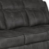 Tom 85 Inch Motion Manual Recliner Sofa Gel Memory Foam Black Faux Leather BM294105