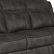 Tom 85 Inch Motion Manual Recliner Sofa Gel Memory Foam Black Faux Leather BM294105
