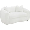 Viola Loveseat | 68" | Retro Curved | Boucle Fabric | White
