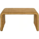 36 Inch Square Rattan Coffee Table, Waterfall Edges, Natural Textured Brown