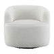 Swivel Accent Chair | 35’’ | Barrel Back | White Upholstery BM294140