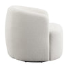 Swivel Accent Chair | 35’’ | Barrel Back | White Upholstery BM294140
