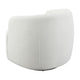 Swivel Accent Chair | 35’’ | Barrel Back | White Upholstery BM294140