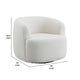 Swivel Accent Chair | 35’’ | Barrel Back | White Upholstery BM294140
