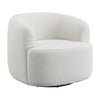 Swivel Accent Chair | 35’’ | Barrel Back | White Upholstery BM294140