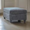 Ottoman | 38" | Plush Seat | Gray Chenille Fabric