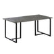 3 Piece Coffee Table Set Rustic Brown Tabletop Powder Coated Metal Frame BM294156