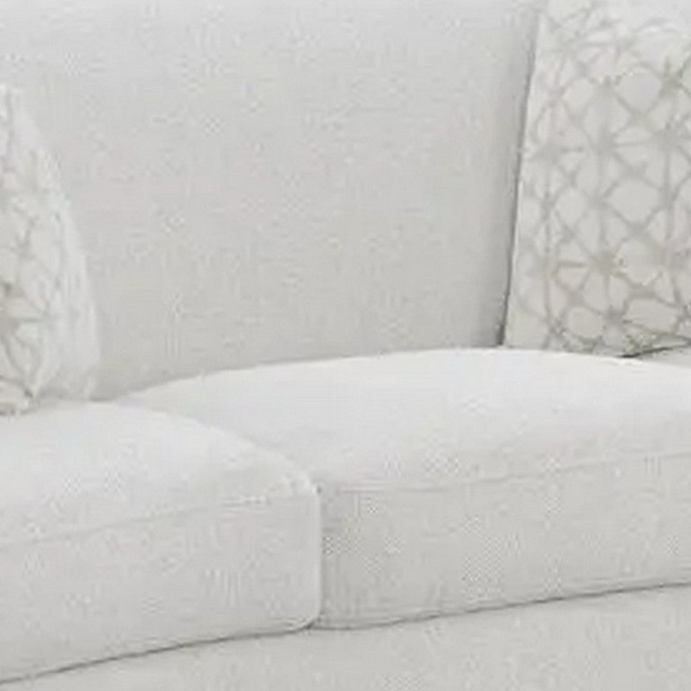 Tia Sofa | 89’’ | Curved | 2 Pillows | Cream Boucle Fabric BM294173