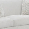 Tia 89 Inch Modern Curved Sofa with 2 Throw Pillows Cream Boucle Fabric By Casagear Home BM294173