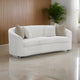Tia Sofa | 89" | Curved | 2 Pillows | Cream Boucle Fabric