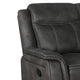 Tom 74 Inch Motion Manual Recliner Loveseat Gel Foam Black Faux Leather BM294176