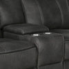 Tom 74 Inch Motion Manual Recliner Loveseat Gel Foam Black Faux Leather BM294176