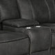 Tom 74 Inch Motion Manual Recliner Loveseat Gel Foam Black Faux Leather BM294176