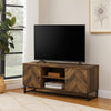 TV Console Cabinet | 60" | Herringbone Doors | Rustic Brown